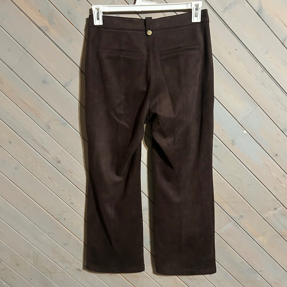 Marc New York Andrew Marc Women's Brown Faux Suede Bootcut Dress Pants Size 6